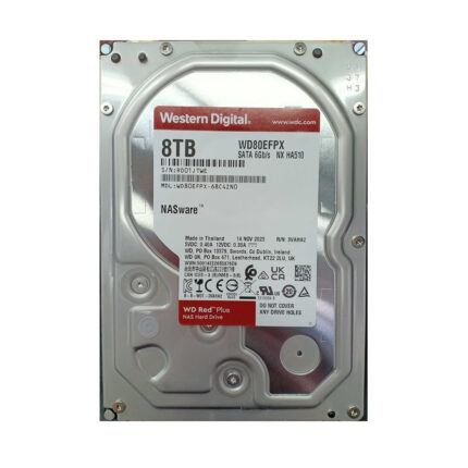 Western Digital 8TB WD Red Plus NAS Internal Hard Drive HDD - 5640 RPM, SATA 6 Gb/s, CMR, 256 MB Cache, 3.5" - WD80EFPX